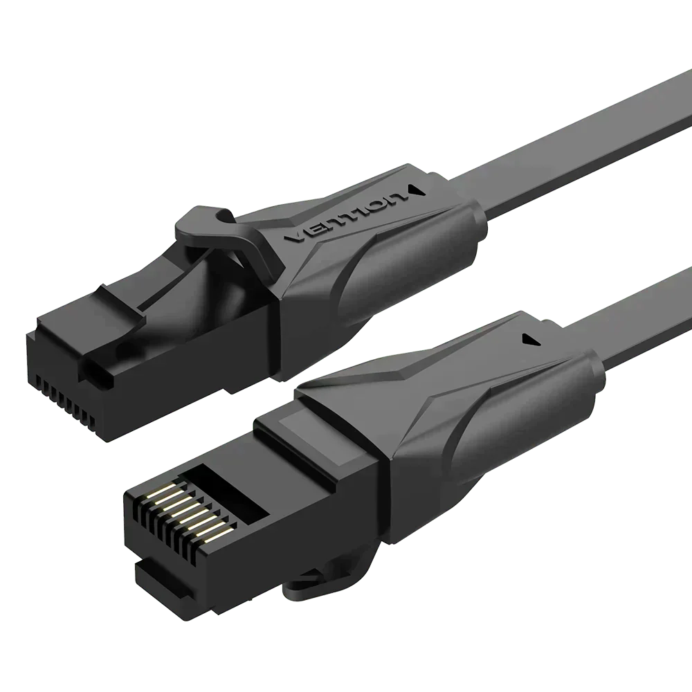 VEN-IBABN - Vention Flat CAT6 UTP Patch Cord Cable 15M Black