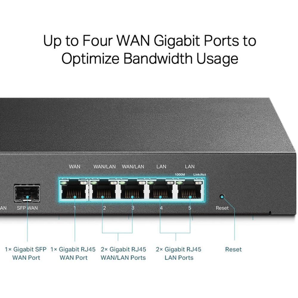 TL-ER7206 - TP-LINK SafeStream Gigabit Multi-WAN VPN Router Omada SDN