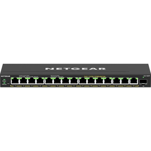 Netgear GS316EPP Ethernet Switch - 16 Ports - Gigabit Ethernet - 10/100