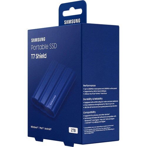 MU-PE2T0R/WW - Samsung T7 MU-PE2T0R/WW 2 TB Portable Rugged Solid State Drive - Exter