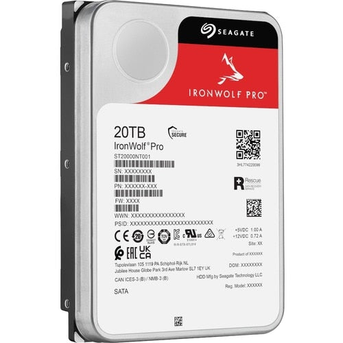 Seagate IronWolf Pro ST20000NT001 20 TB Hard Drive - 3.5" Internal - SATA (SATA/