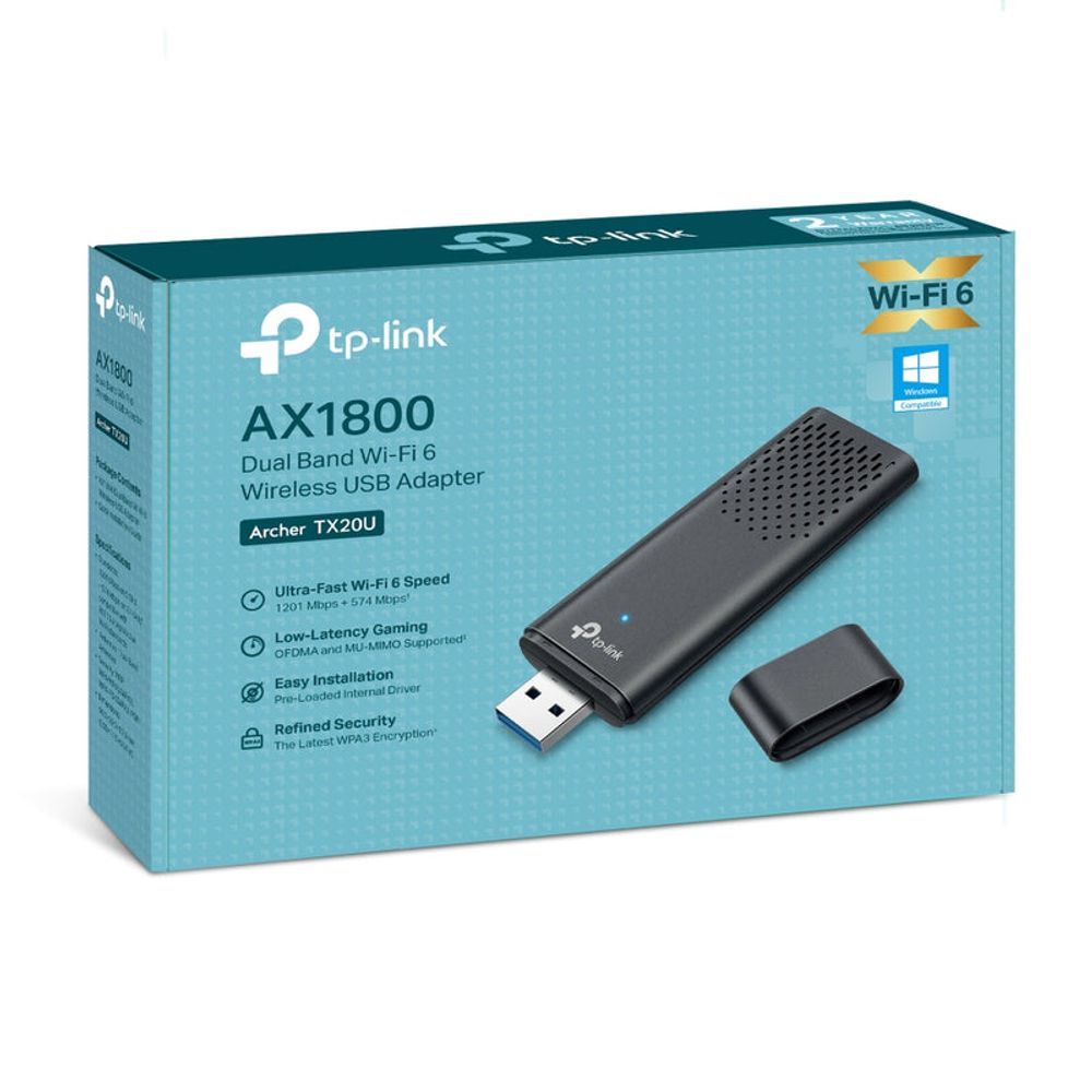 TL-ARCHERTX20U - TP-Link Archer TX20U AX1800 Dual Band Wi-Fi 6 Wireless USB Adapter