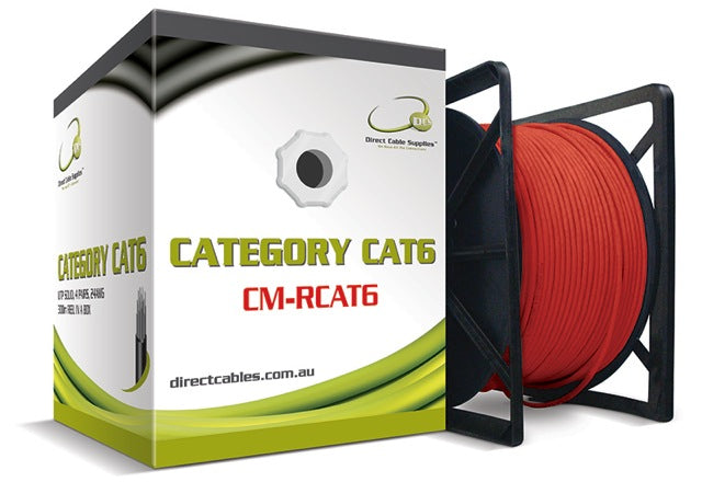 Cat6 Cable - 300m Reel Box - Red