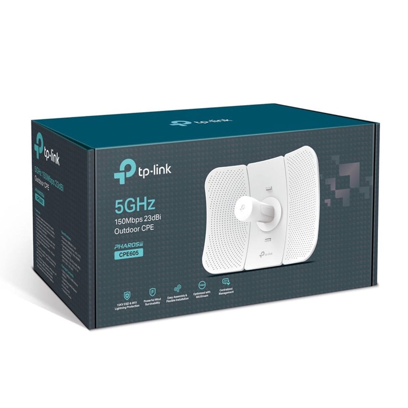 TL-CPE605 - TP Link Pharos Outdoor Series, 5GHz N150 OutdoorCPE, Qualcomm, 23dBm, 2T2R, 2