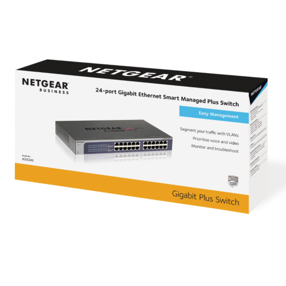 Netgear JGS524AU-C - 24-port Gigabit Unmanaged Rackmount Switch, ProSAFE