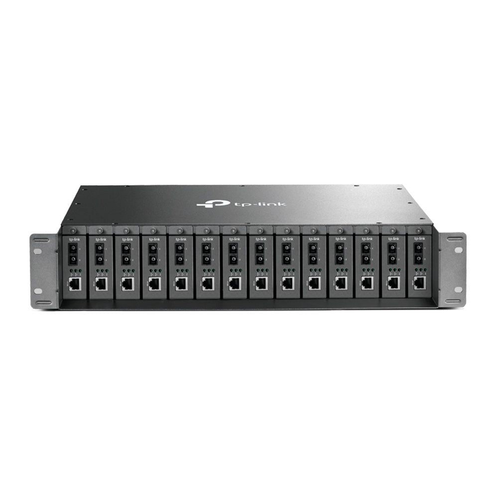 TL-MC1400 - TP-Link 14-slot Unmanaged Media Converter Chassis, Single Power Supply