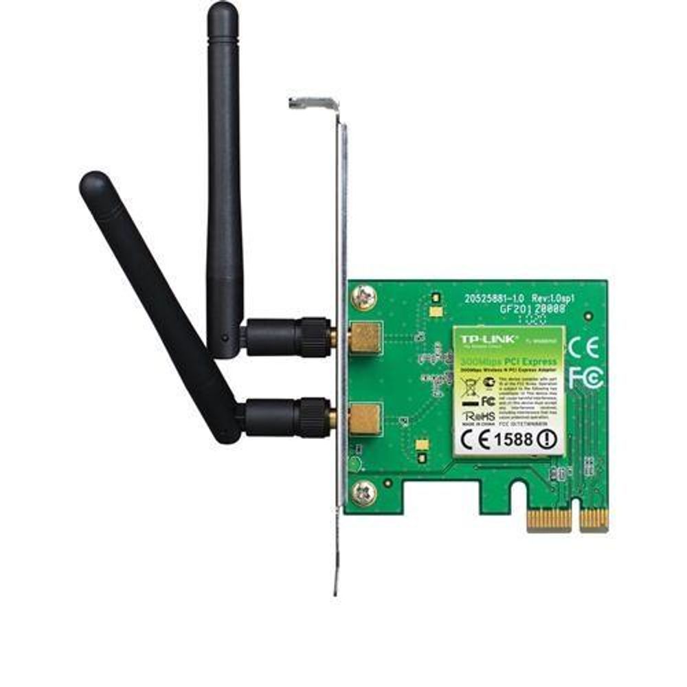TL-WN881ND - TP-Link 300Mbps Wireless N PCI Express Adapter,Atheros, 2T2R, 2 detachable antenna
