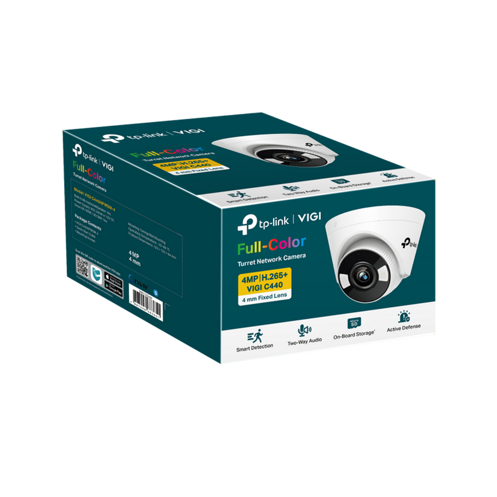 TL-VIGIC440(4MM) - TP-Link VIGI C440 (4mm) 4MP Full-Colour Turret Network Camera
