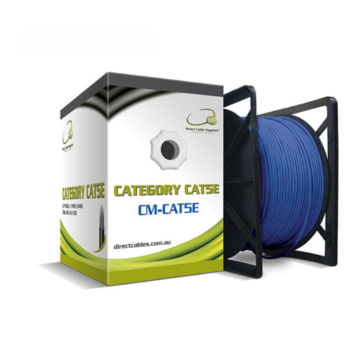 Cat5e Cable Solid - 300m Reel Box - RED