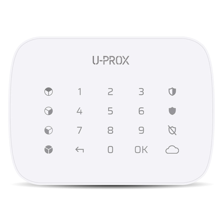 U-Prox Keypad G4 - Wireless Keypad with a touch surface and buttons for managing four groups Black