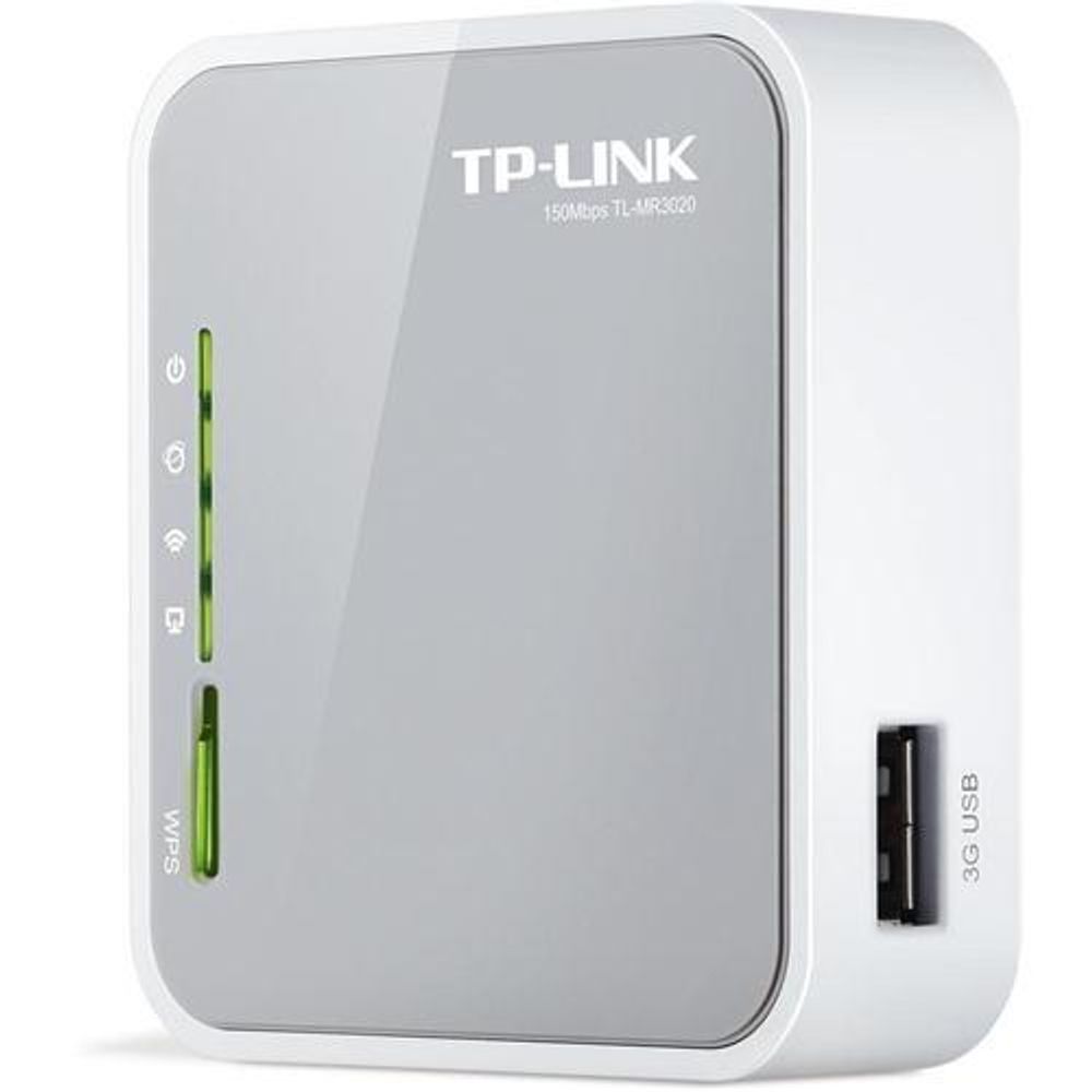 TL-MR3020 - TP-Link 150Mbps Portable 3G Wireless N Router, Powered by power adapter or USB, Internal antenna