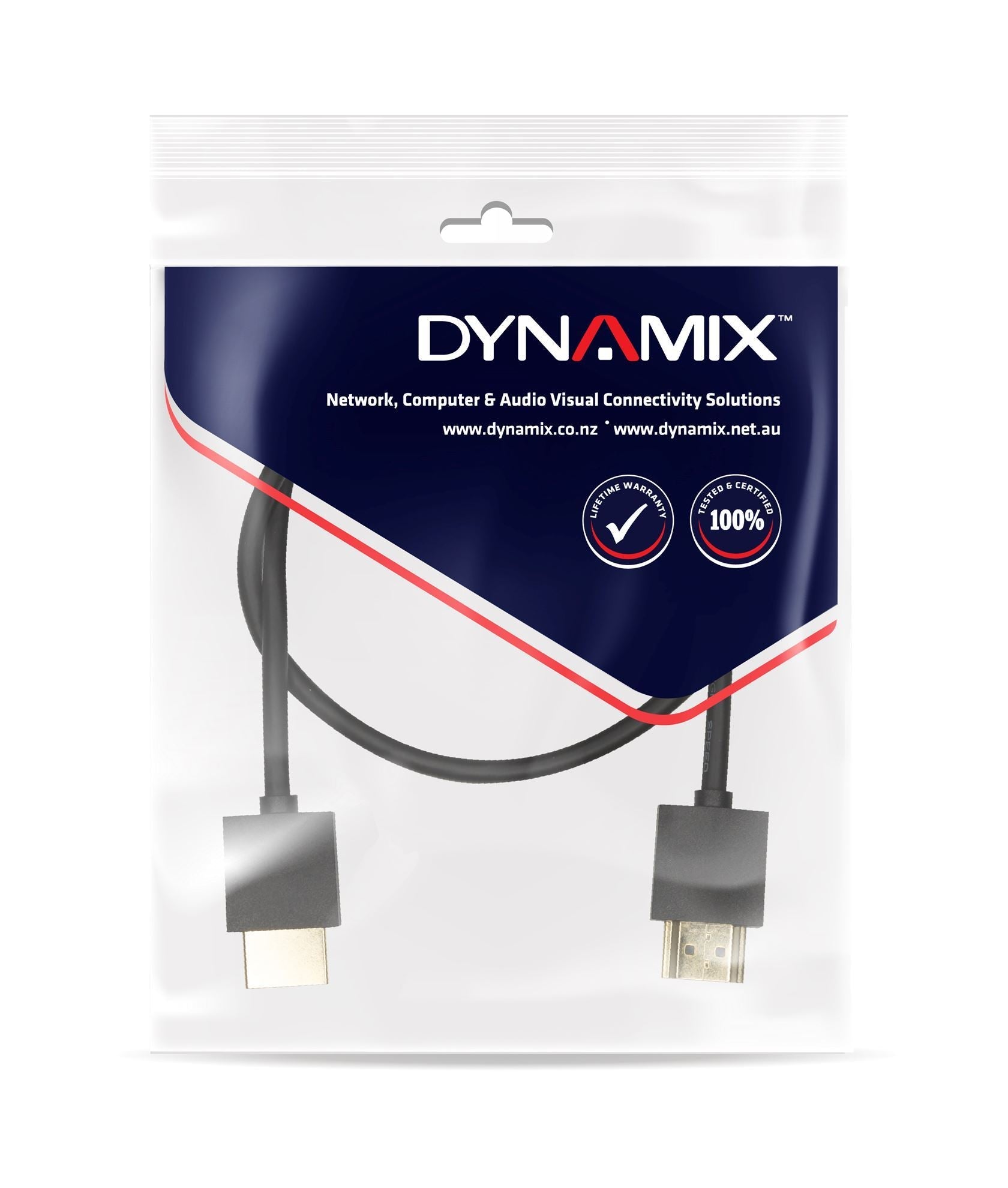 C-HDMI2BLK-3 C-HDMI2BLK-3 Dynamix 3M HDMI BLACK Nano High Speed With Ethernet Cable. Designed