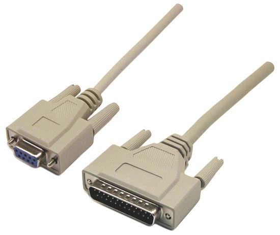 C-NM9-M - Dynamix 2m Null Modem Cable DB9 F/DB25M