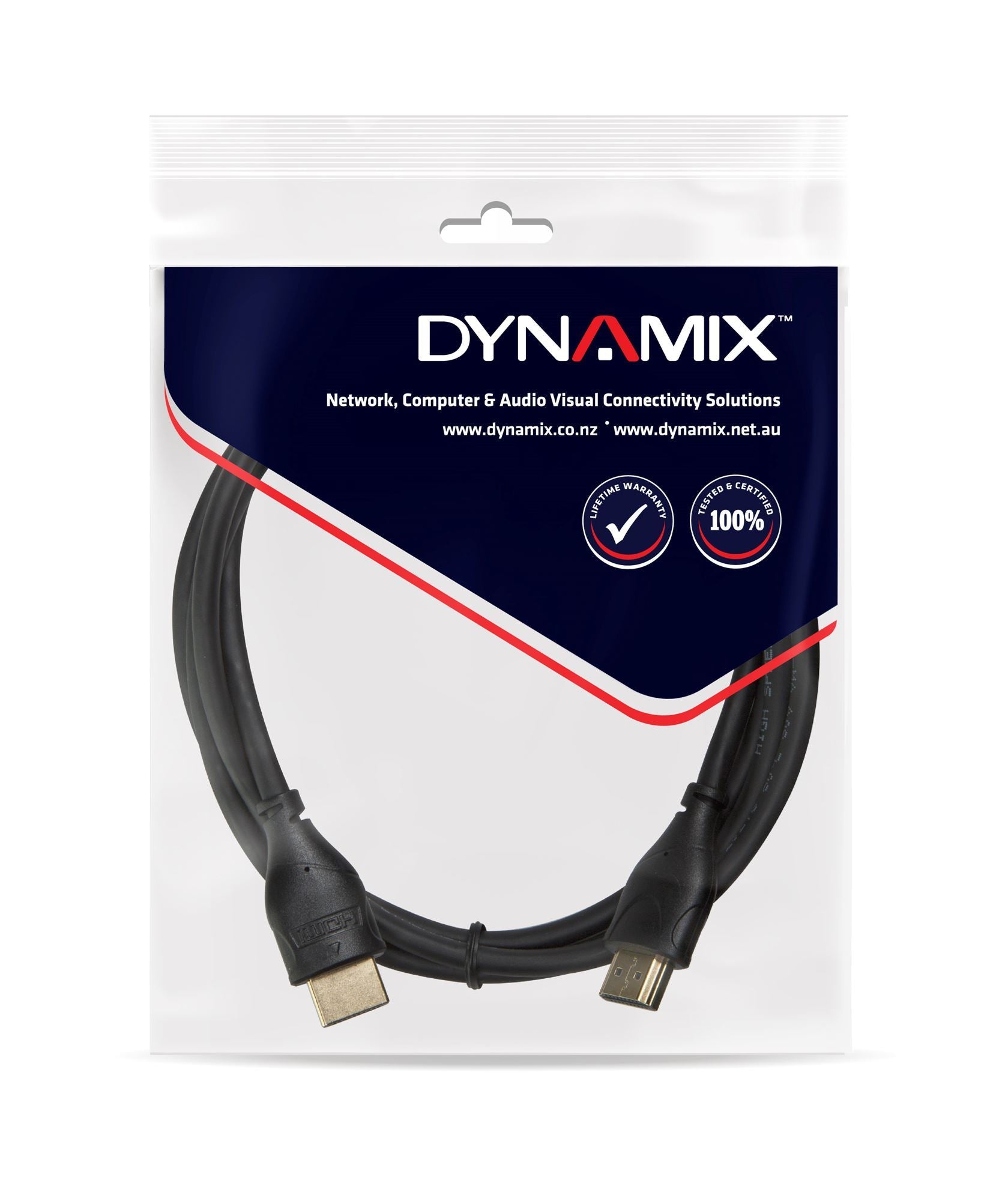 C-HDMIHSE-TQ C-HDMIHSE-TQ Dynamix 0.75m HDMI 10Gbs Slimline High-Speed Cable with Ethernet.
