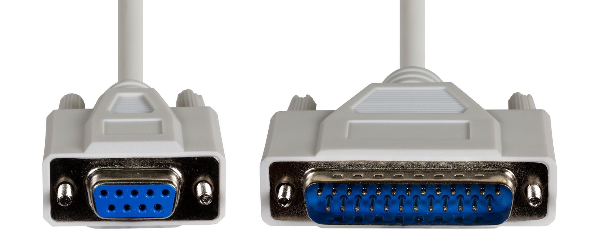 C-SERAT-M - Dynamix 2m PC AT Serial Printer Cable - Moulded. DB9F/DB25M