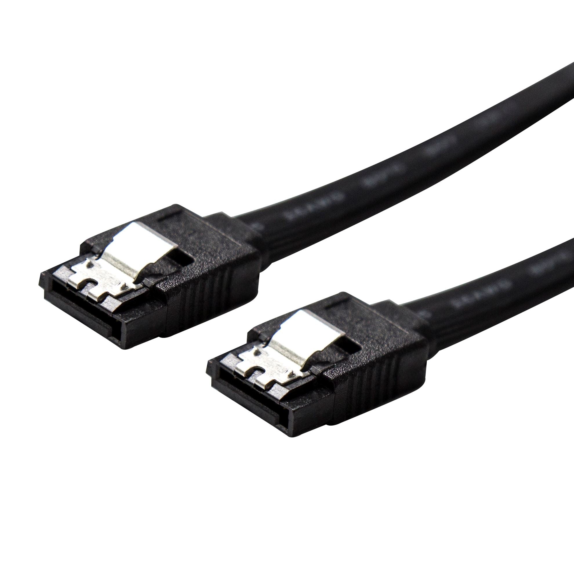 C-SATA3 - Dynamix 0.5m SATA 6Gbs Data Cable with Latch. Black colour