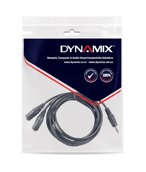 CA-STY-2 - Dynamix 2M Stereo Y Cable 3.5mm Plugs