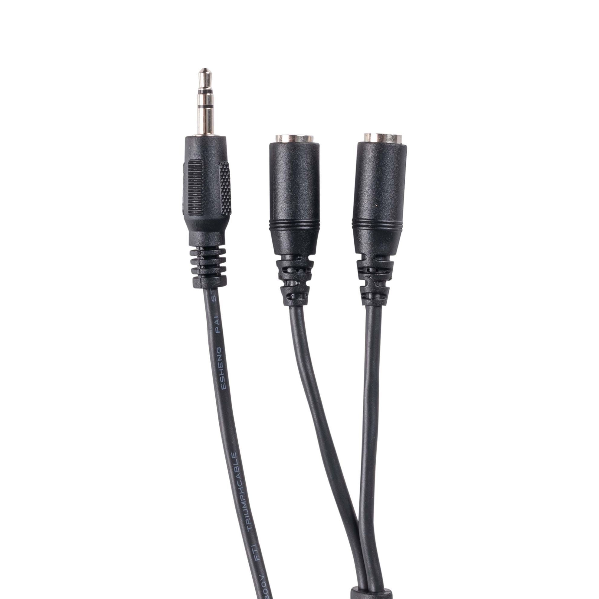 CA-STY-02 - Dynamix 0.2m Stereo Y Cable 3.5mm Plugs