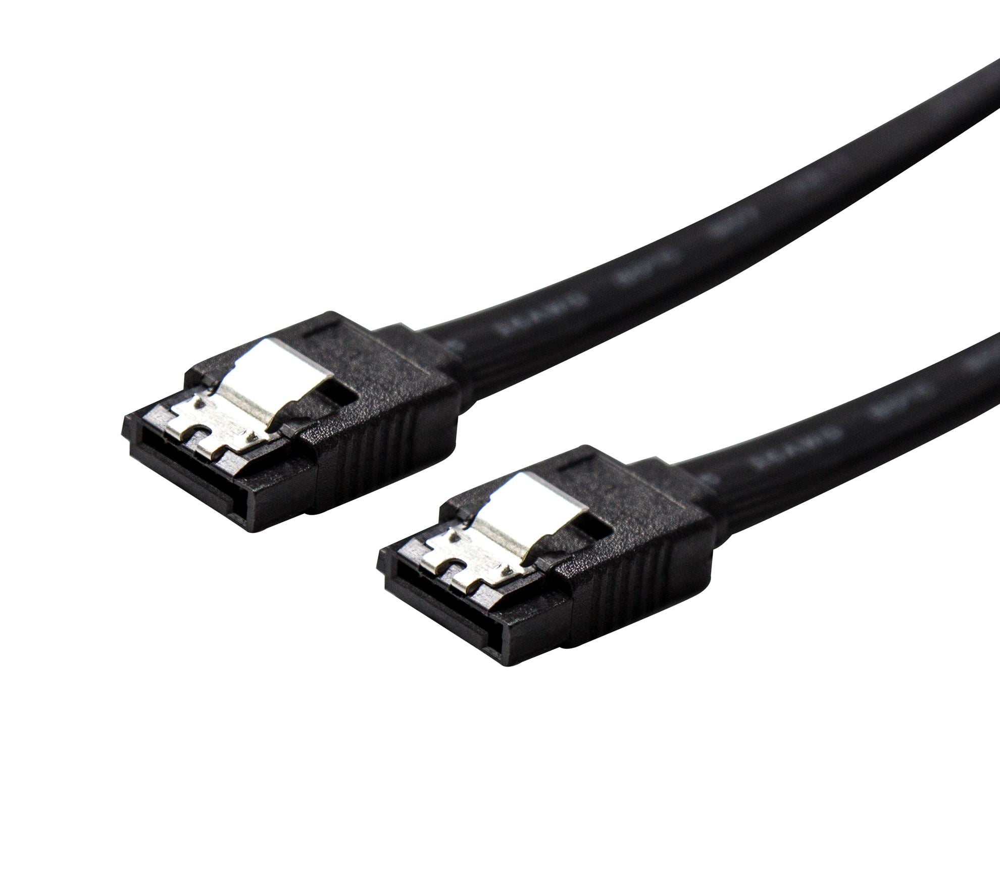 C-SATA3-20 - Dynamix 0.2m SATA 6Gbs Data Cable with Latch. Black colour