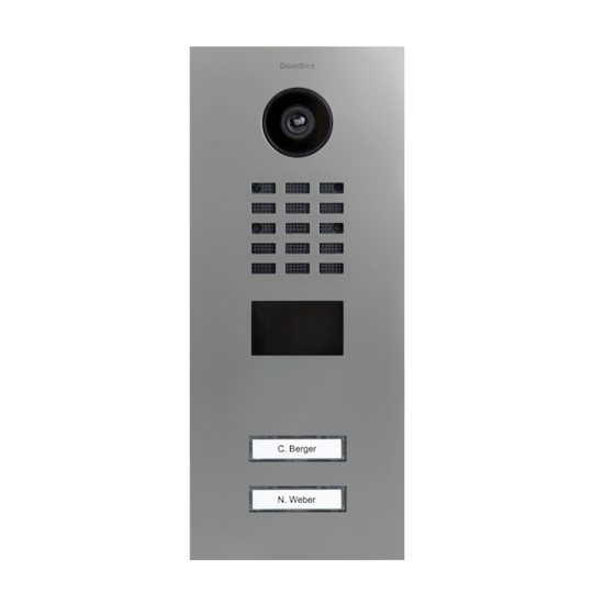 DB-D2102V - Doorbird IP Video Door Station Stainless Steel V2A Brushed, 2 Call Buttons