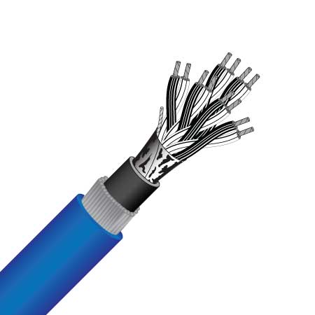 6 pair, 0.5mm², cs, swa, blue, instrumentation cable (mas5006csswa blue) 
