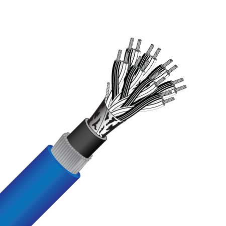 8 pair, 0.5mm², cs, swa, blue, instrumentation cable (mas5008csswa blue) 