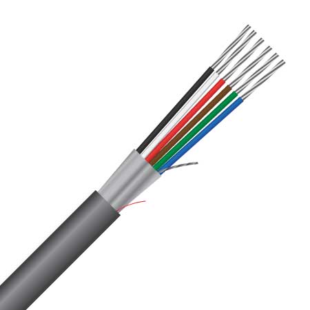 6 core, 0.8mm², 18awg, shielded, multi-purpose cable (mas6cos18) 