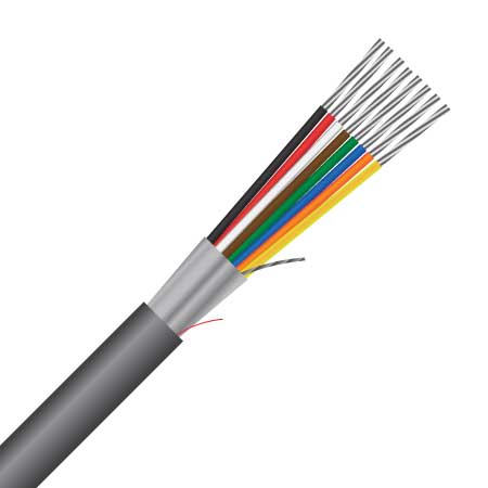 8 core, 0.8mm², 18awg, shielded, multi-purpose cable (mas8cos18) 