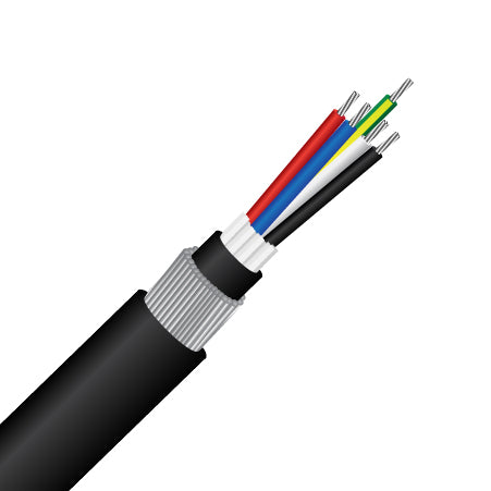 4 Core + Earth (5G), 1.5mm, 0.6/1KV, PVC 90°C, SWA, Industrial Power Cable (MASCP5G/1.5SWA)