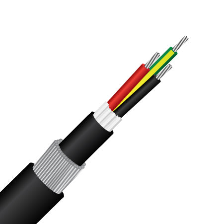 2 Core + Earth (3G), 16.0mm, 0.6/1KV, TCW, XLPE, SWA, PVC 90°C, Industrial Power Cable (MASCPX3G/16.0SWA)